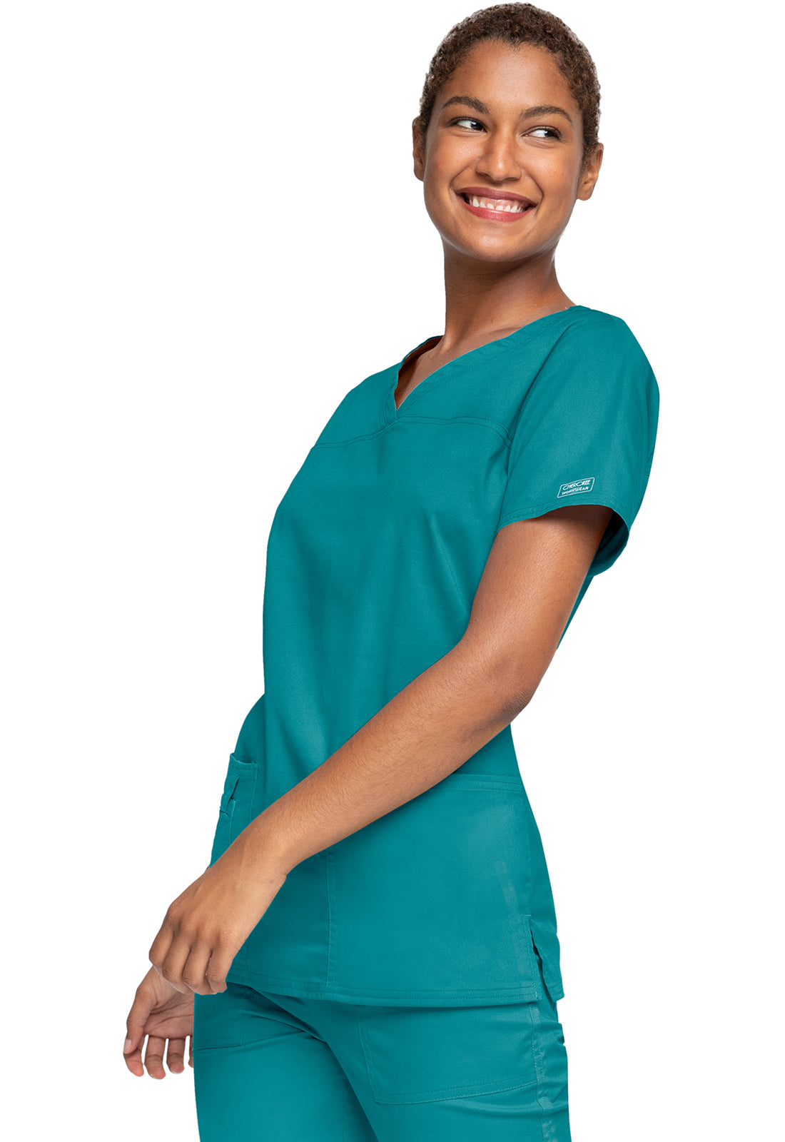 Cherokee Workwear Top met V-hals met gekruiste voorpanden en 2-way stretch WWE4727