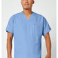 Unisex tuniek met V-hals met vleermuismouwen en borstzak WWE4777