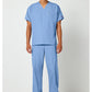 Unisex tuniek met V-hals met vleermuismouwen en borstzak WWE4777