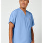 Unisex tuniek met V-hals met vleermuismouwen en borstzak WWE4777
