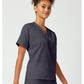 Unisex tuniek met V-hals met vleermuismouwen en borstzak WWE4777