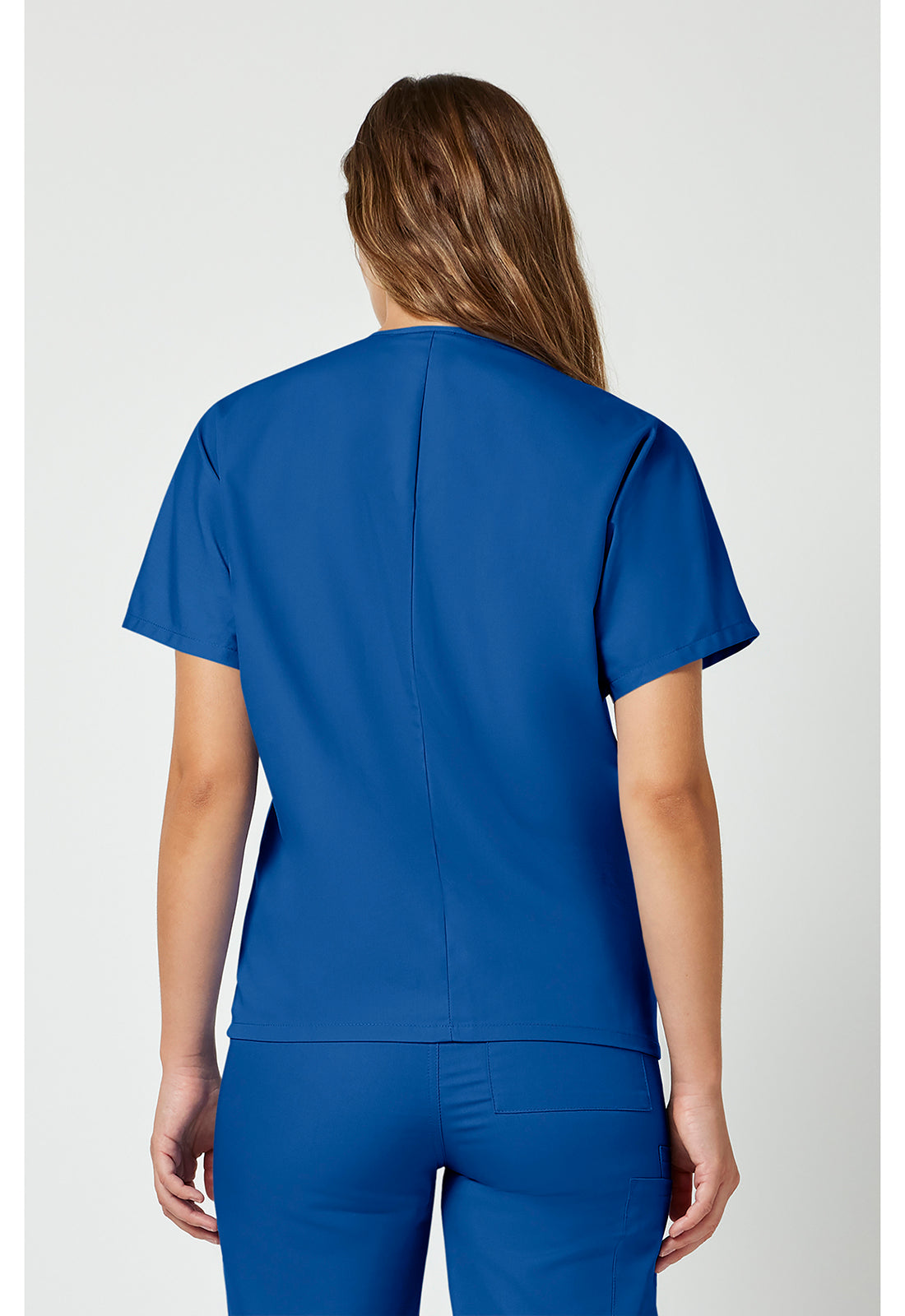 Unisex tuniek met V-hals met vleermuismouwen en borstzak WWE4777