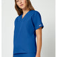 Unisex tuniek met V-hals met vleermuismouwen en borstzak WWE4777