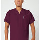 Unisex tuniek met V-hals met vleermuismouwen en borstzak WWE4777