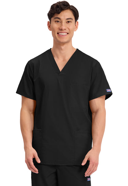 Cherokee Workwear Unisex V-hals top met traditionele pasvorm en borstzak WWE4876