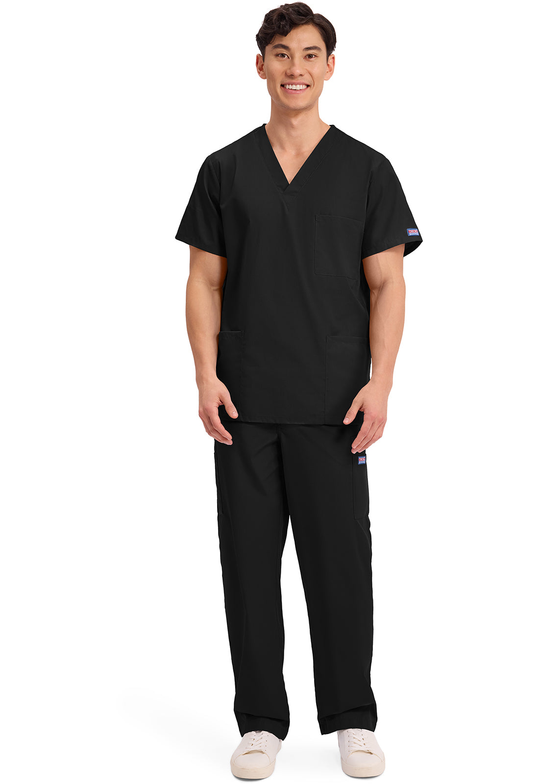 Cherokee Workwear Unisex V-hals top met traditionele pasvorm en borstzak WWE4876
