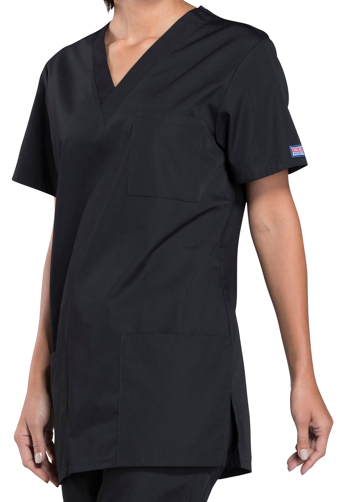 Cherokee Workwear Unisex V-hals top met traditionele pasvorm en borstzak WWE4876