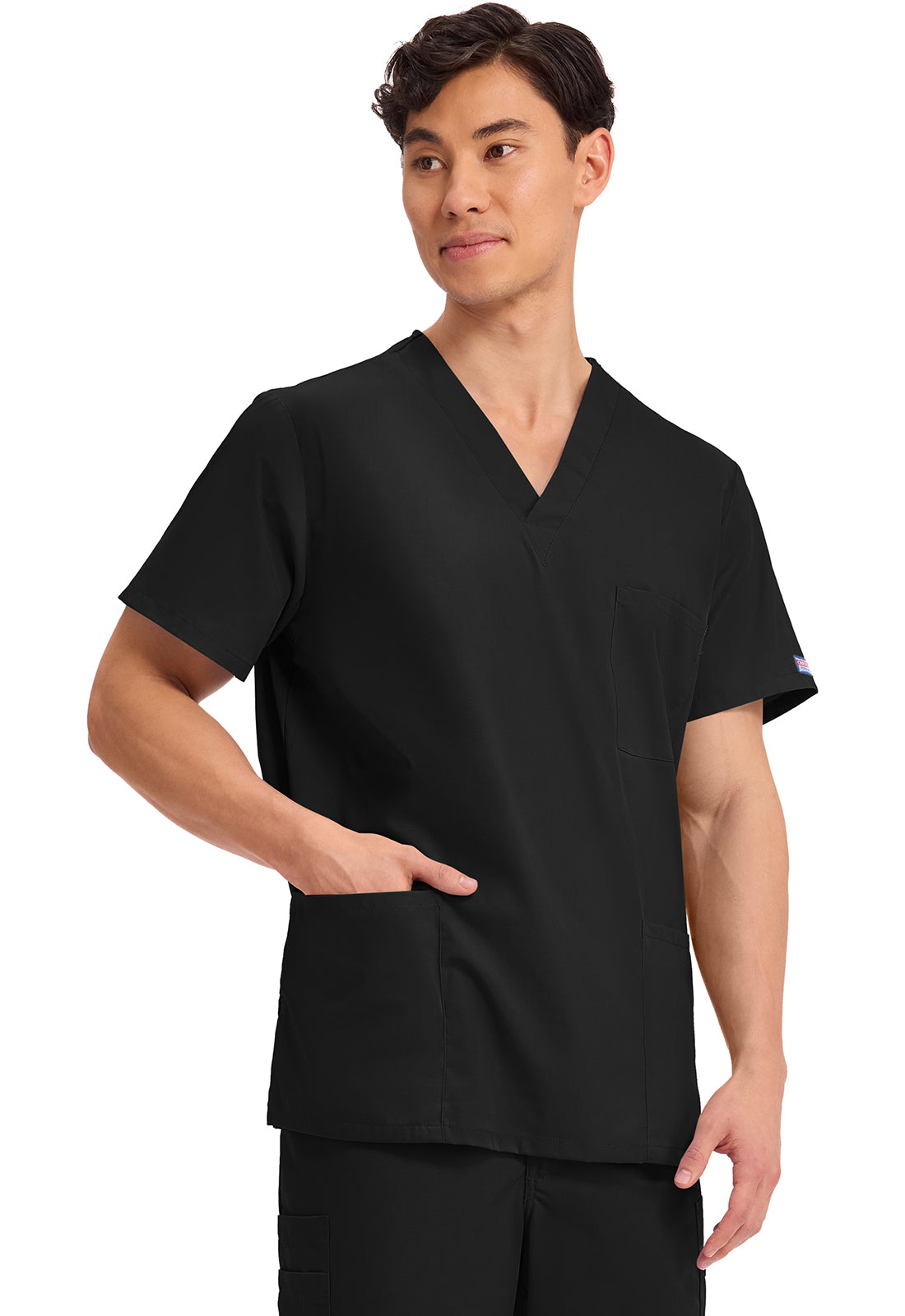 Cherokee Workwear Unisex V-hals top met traditionele pasvorm en borstzak WWE4876