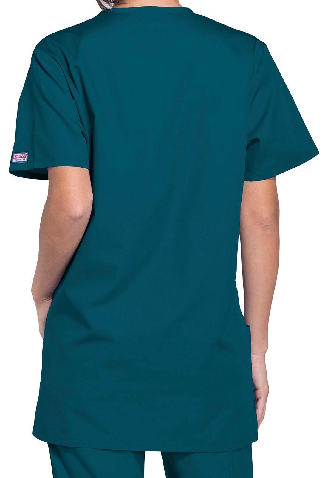 Cherokee Workwear Unisex V-hals top met traditionele pasvorm en borstzak WWE4876