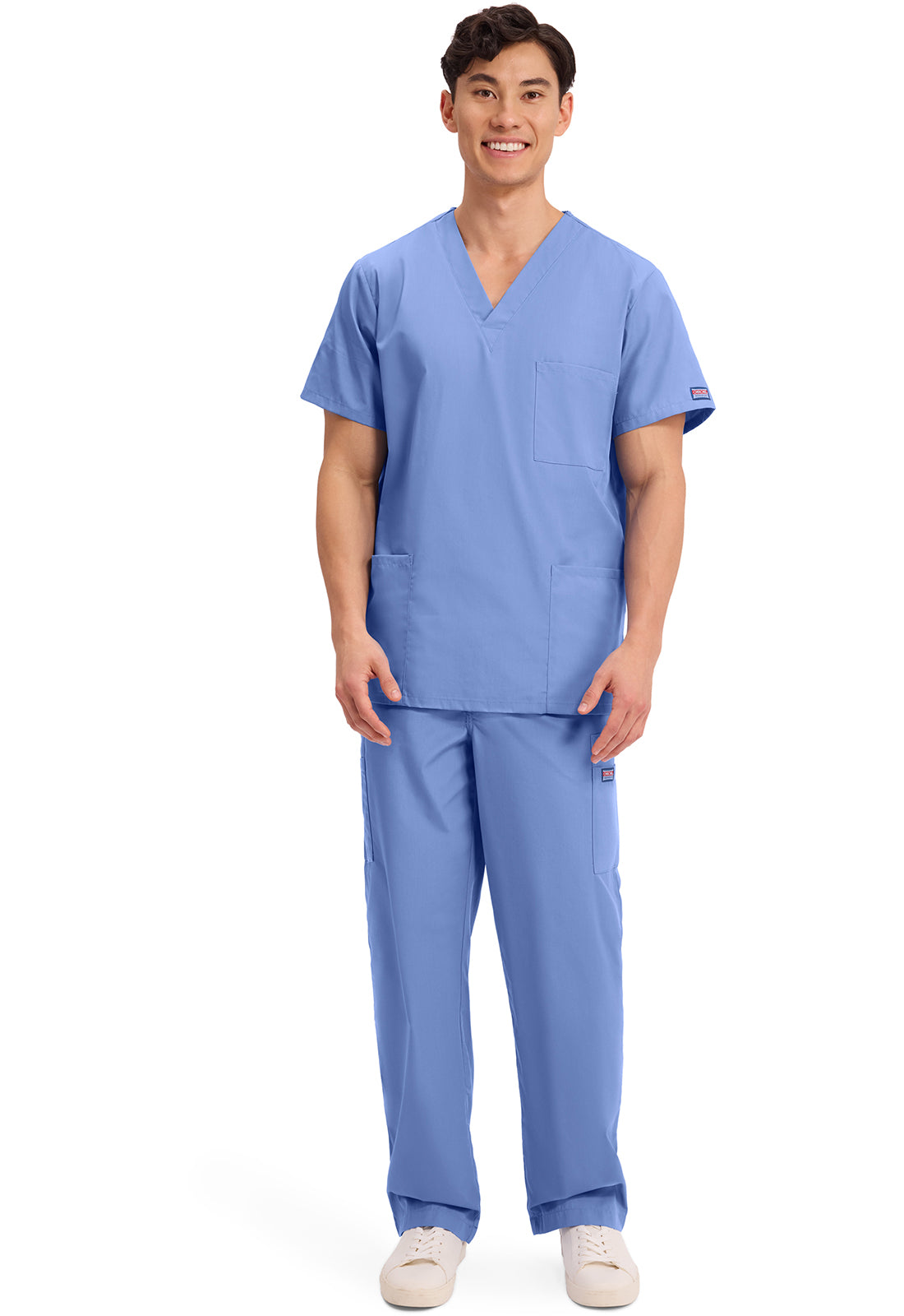 Cherokee Workwear Unisex V-hals top met traditionele pasvorm en borstzak WWE4876