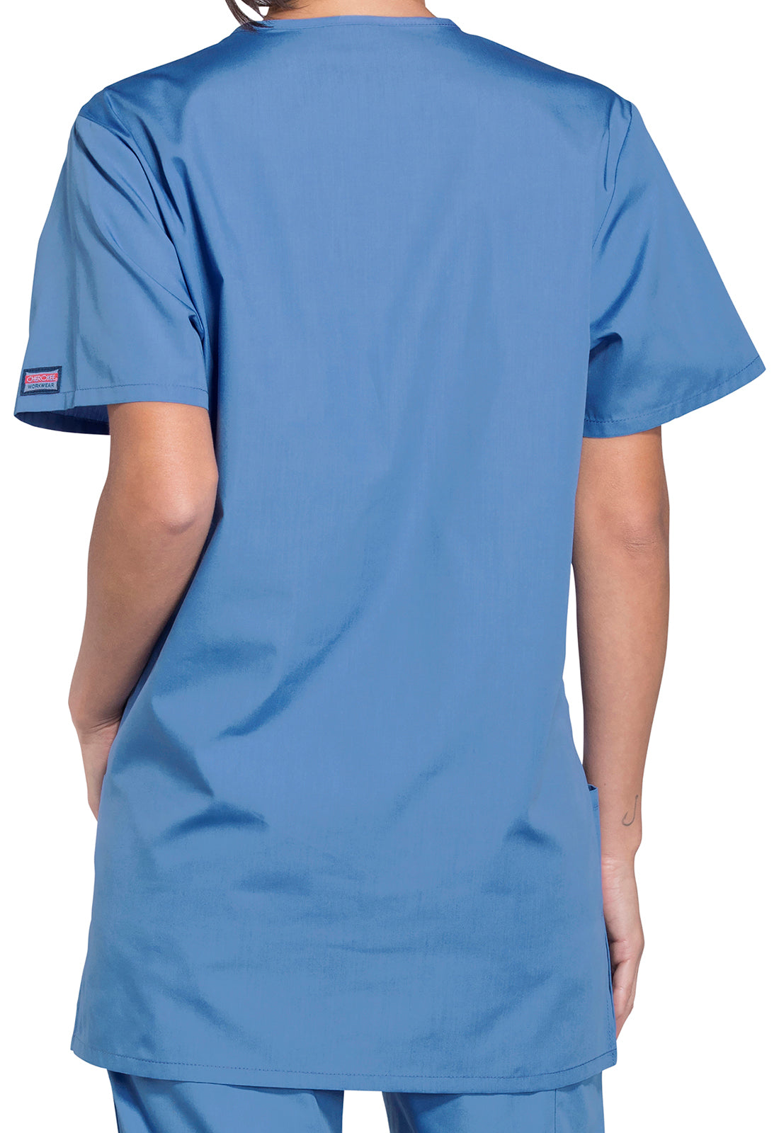 Cherokee Workwear Unisex V-hals top met traditionele pasvorm en borstzak WWE4876