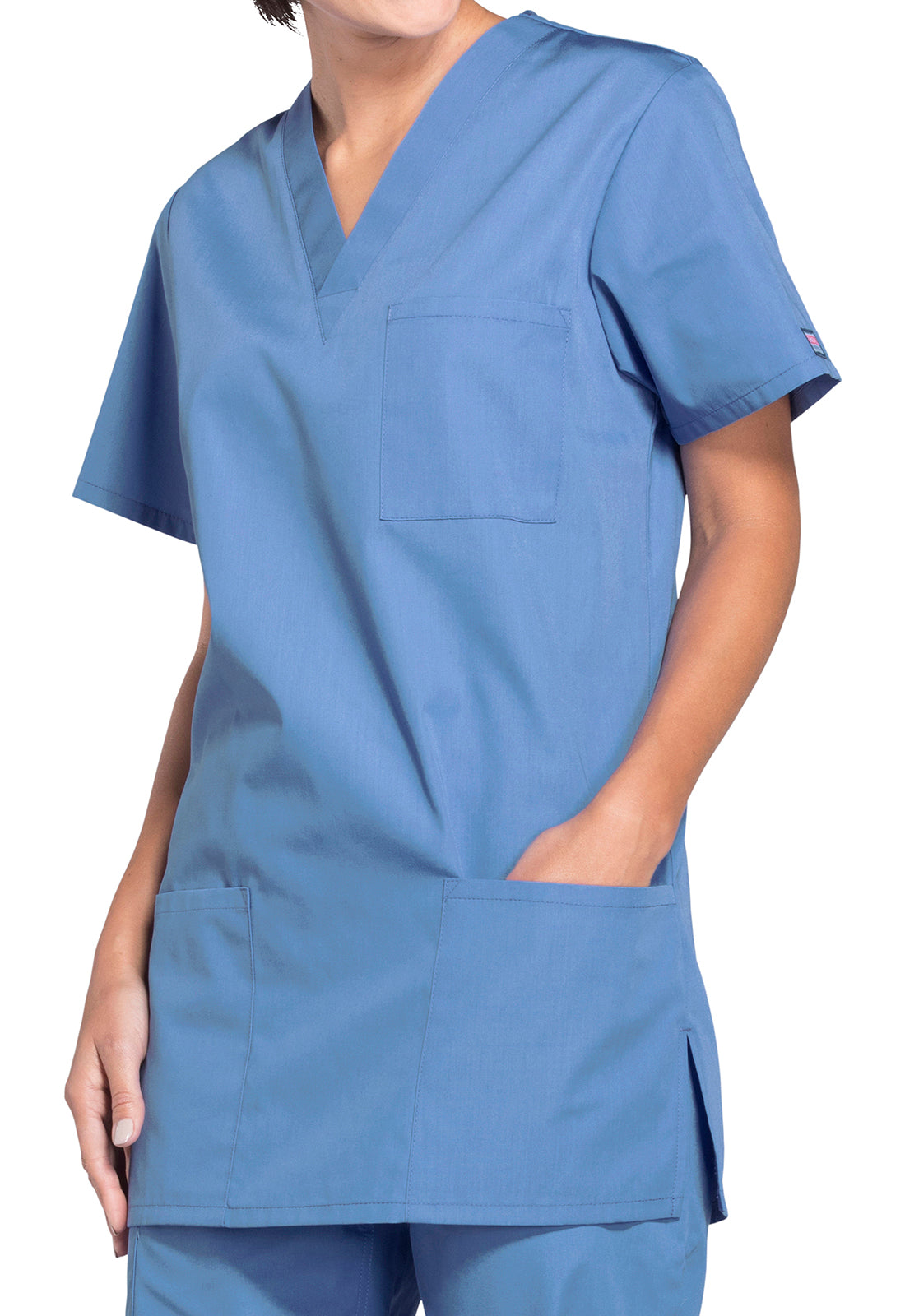 Cherokee Workwear Unisex V-hals top met traditionele pasvorm en borstzak WWE4876