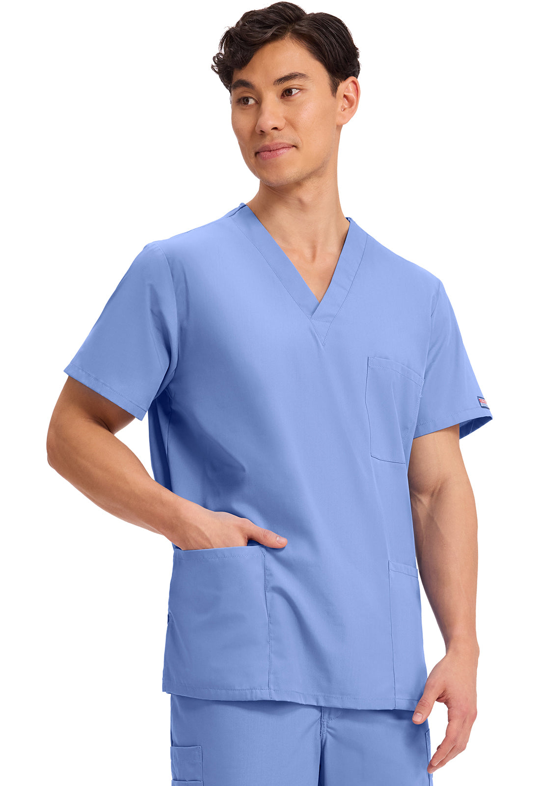 Cherokee Workwear Unisex V-hals top met traditionele pasvorm en borstzak WWE4876