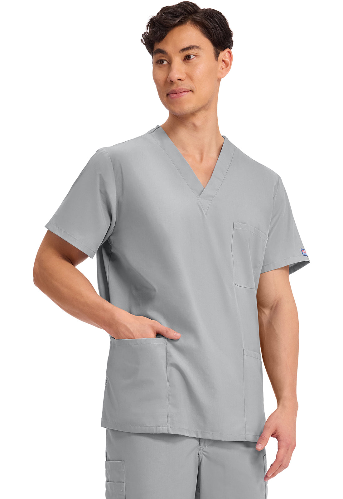 Cherokee Workwear Unisex V-hals top met traditionele pasvorm en borstzak WWE4876