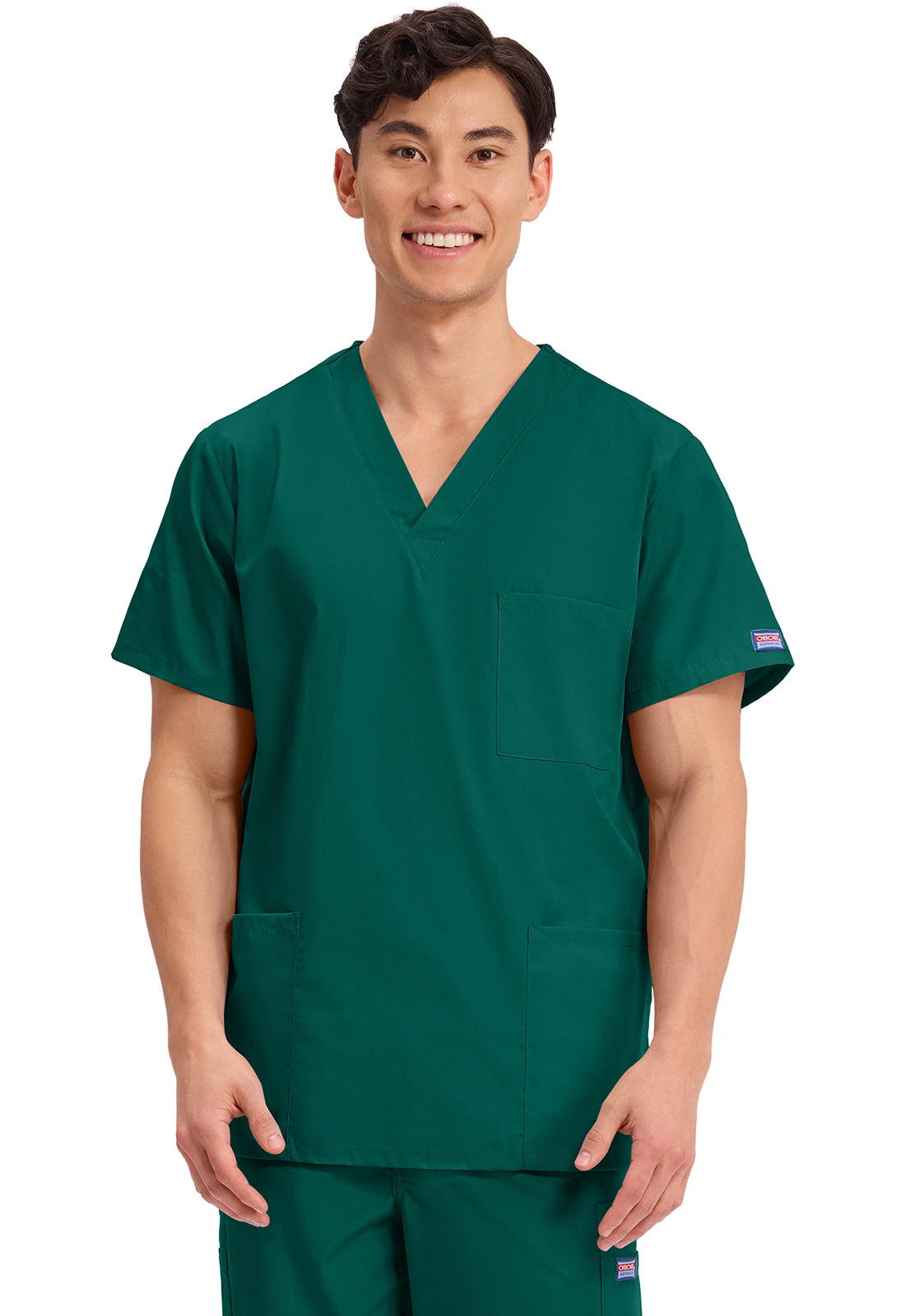 Cherokee Workwear Unisex V-hals top met traditionele pasvorm en borstzak WWE4876