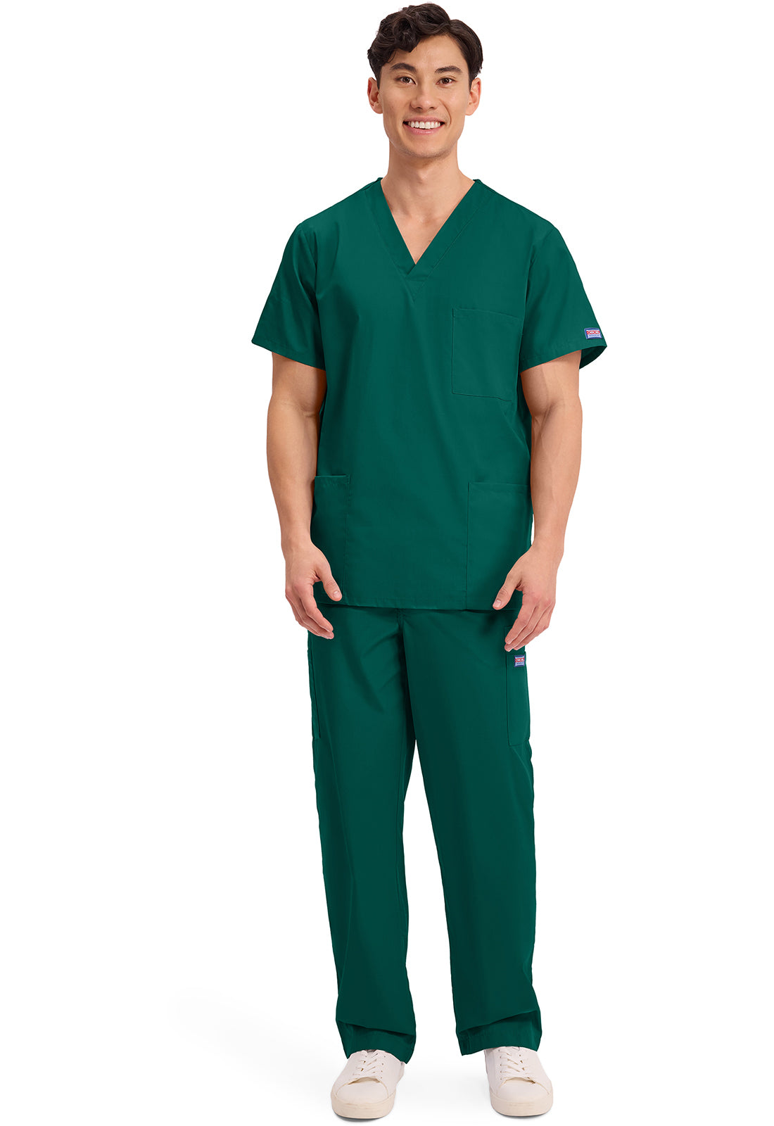 Cherokee Workwear Unisex V-hals top met traditionele pasvorm en borstzak WWE4876