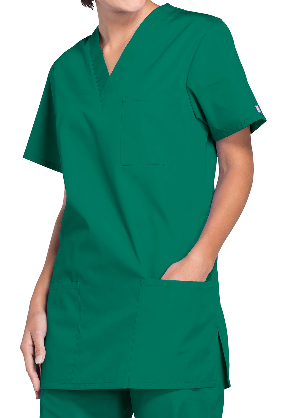 Cherokee Workwear Unisex V-hals top met traditionele pasvorm en borstzak WWE4876