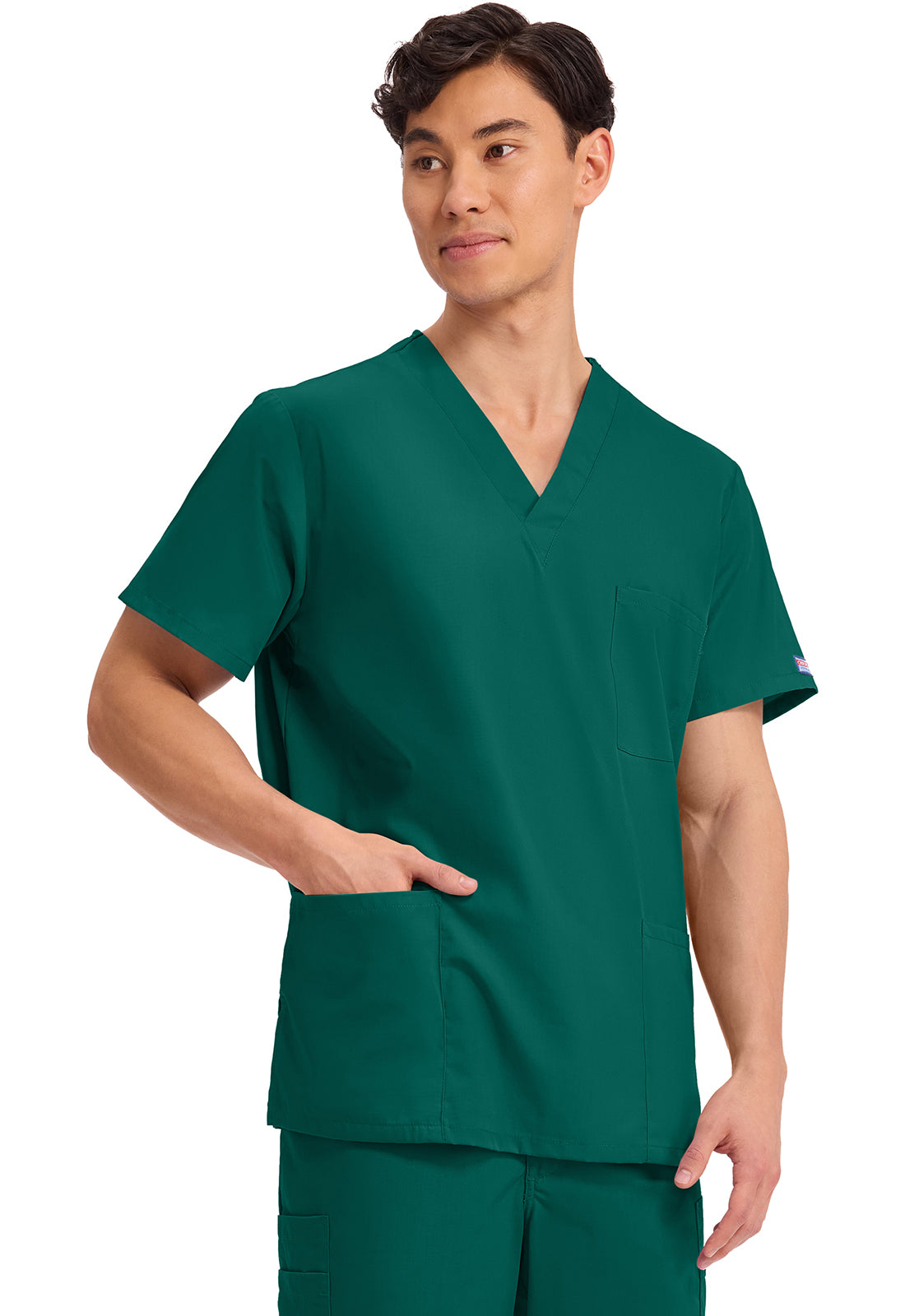 Cherokee Workwear Unisex V-hals top met traditionele pasvorm en borstzak WWE4876