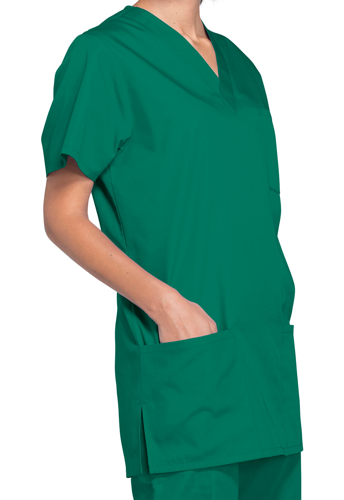 Cherokee Workwear Unisex V-hals top met traditionele pasvorm en borstzak WWE4876