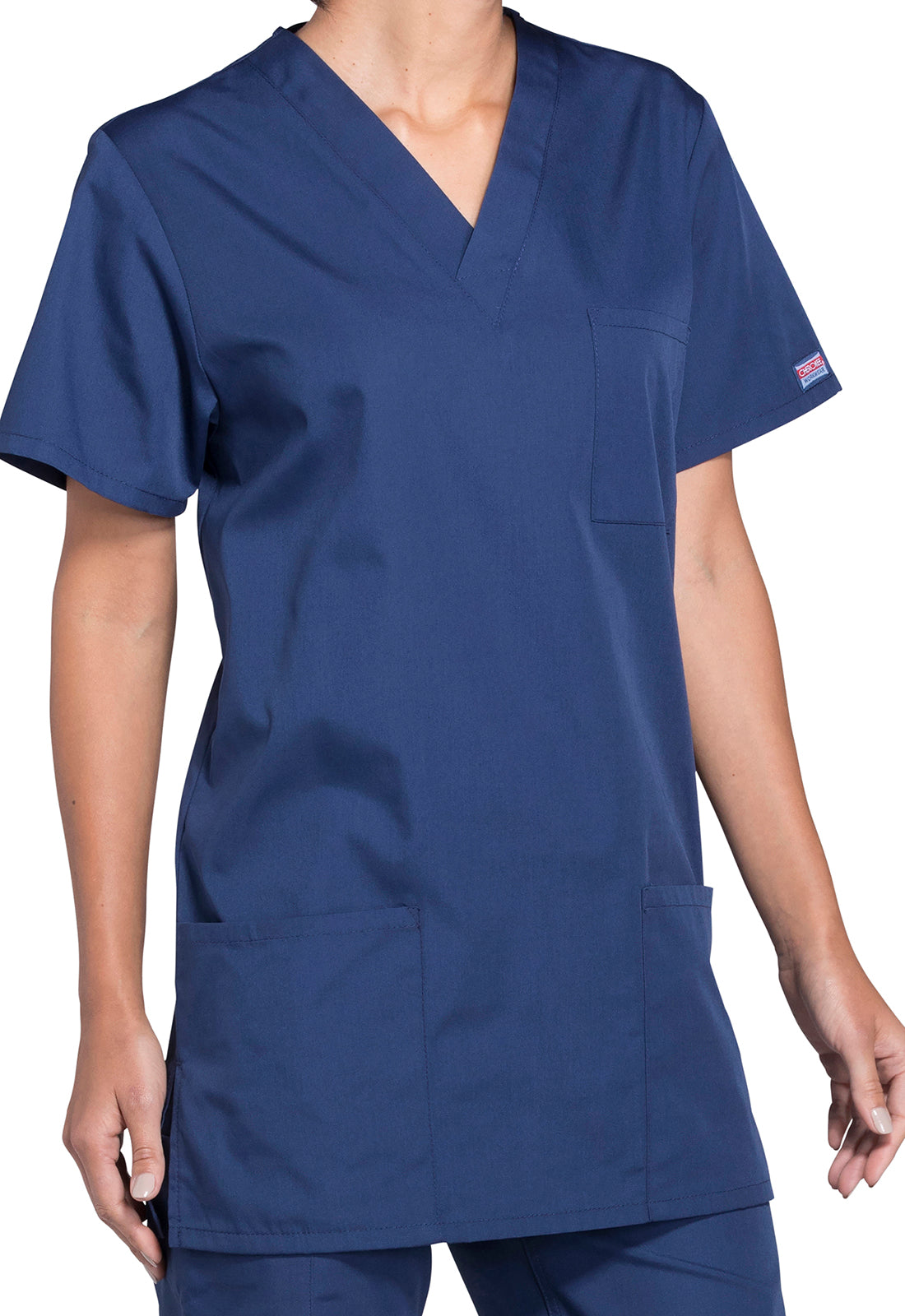 Cherokee Workwear Unisex V-hals top met traditionele pasvorm en borstzak WWE4876