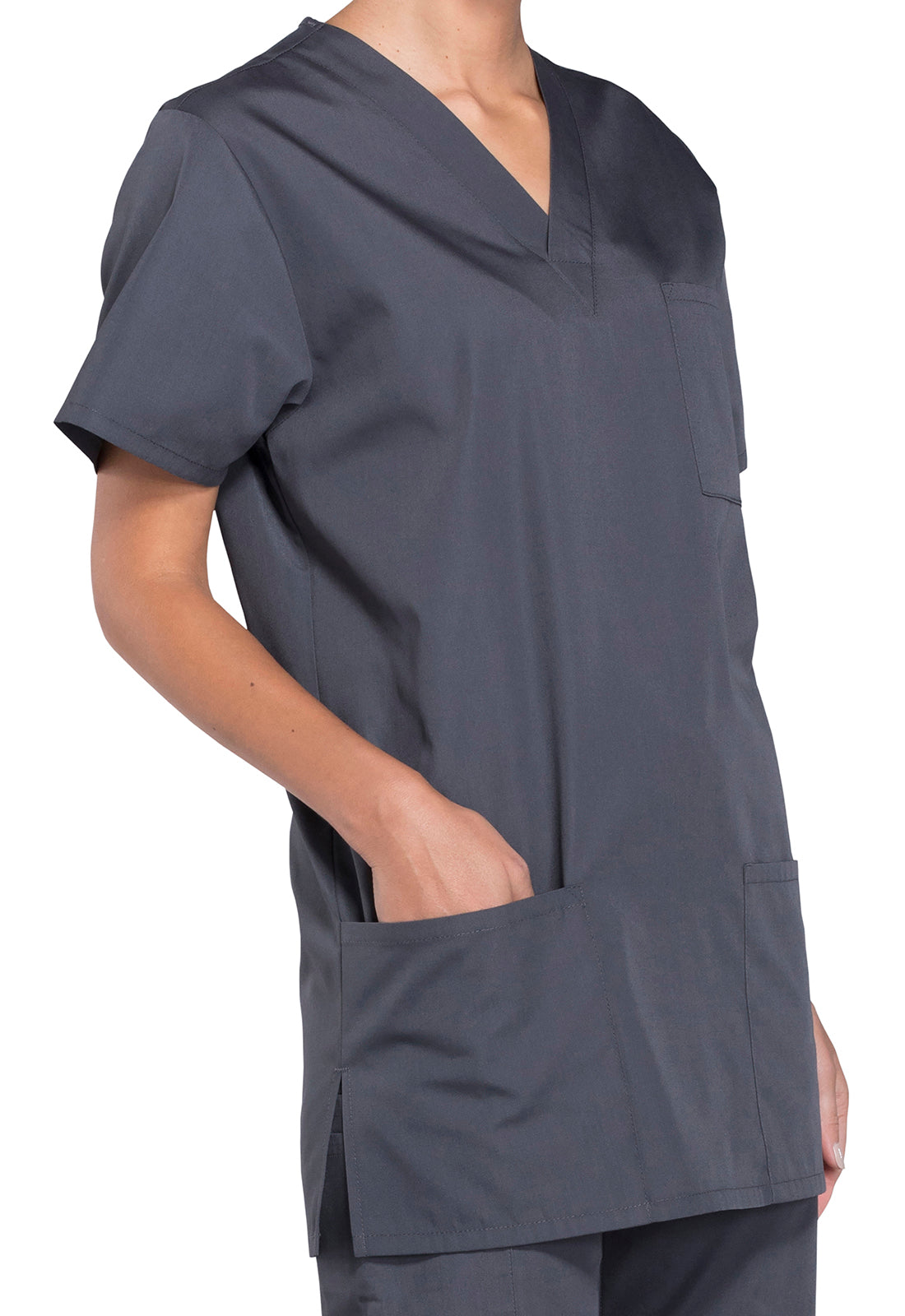 Cherokee Workwear Unisex V-hals top met traditionele pasvorm en borstzak WWE4876