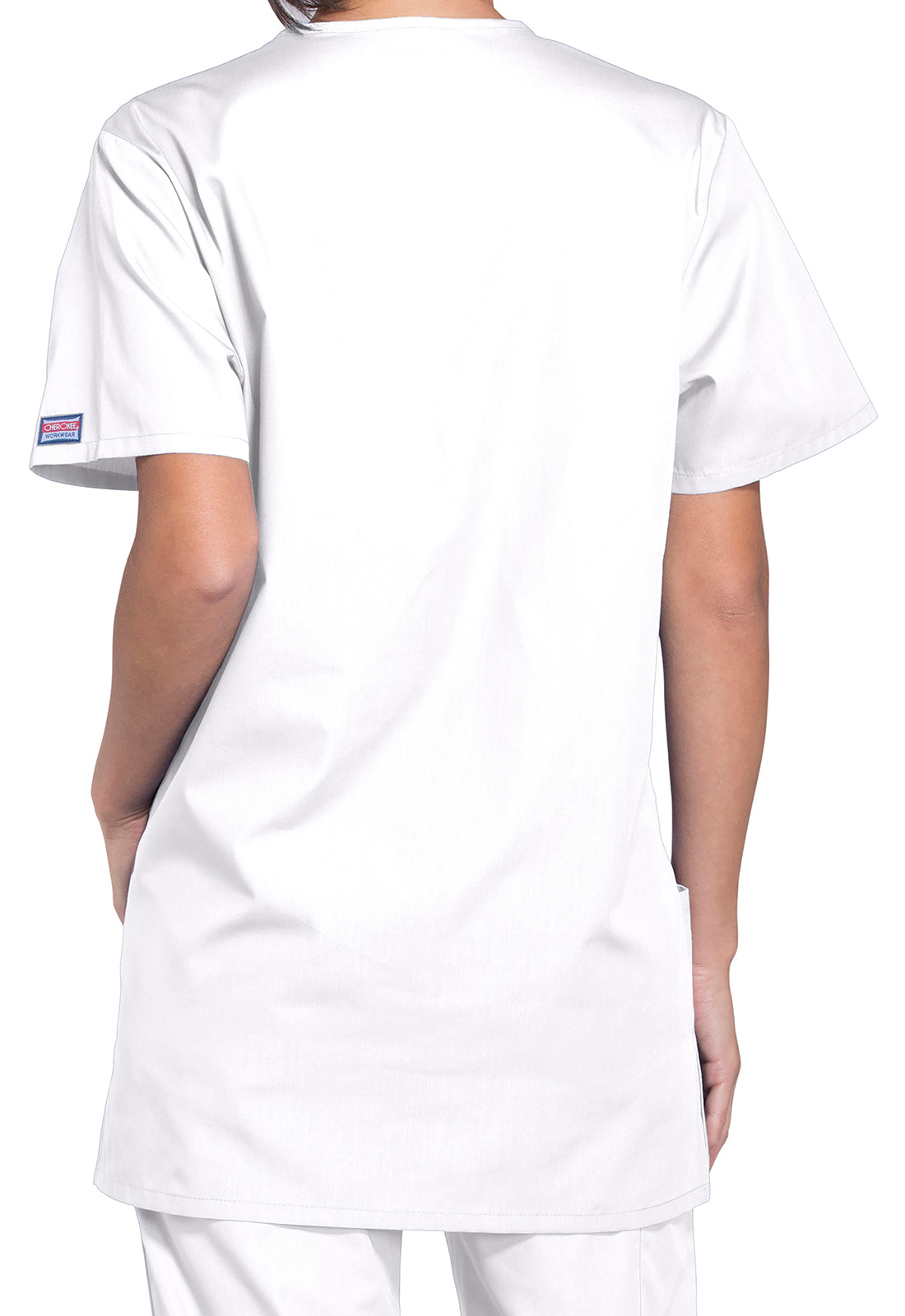 Cherokee Workwear Unisex V-hals top met traditionele pasvorm en borstzak WWE4876