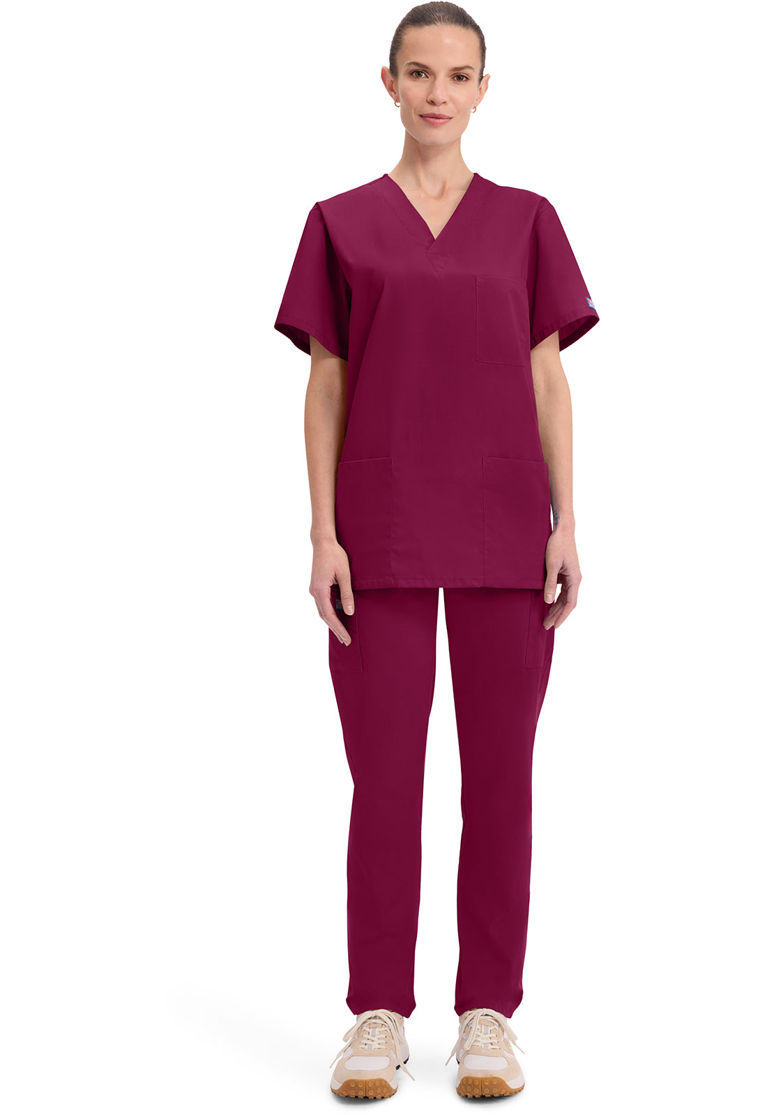 Cherokee Workwear Unisex V-hals top met traditionele pasvorm en borstzak WWE4876
