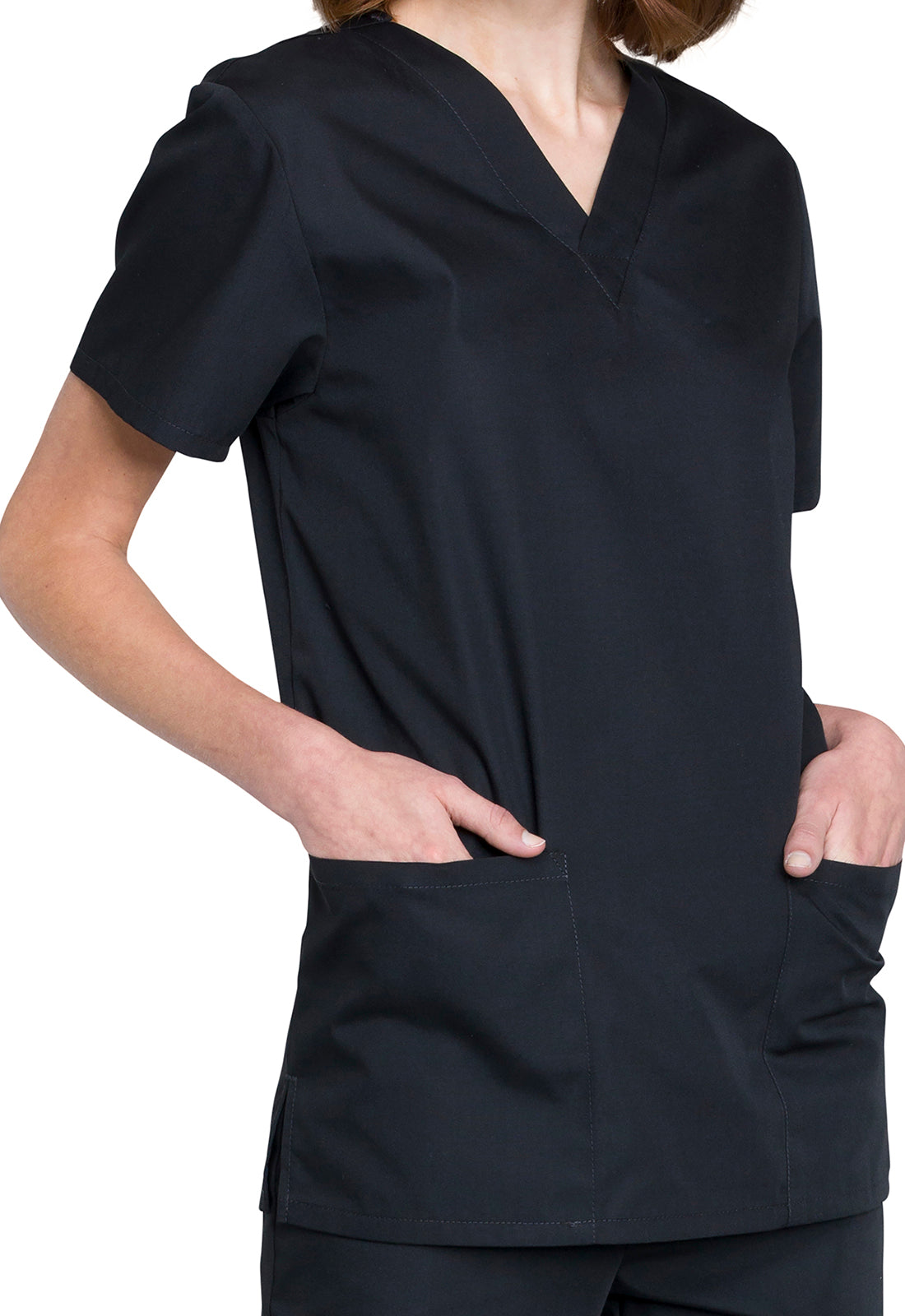 Unisex top en broek set met V-hals en trekkoordbroek WWE530C