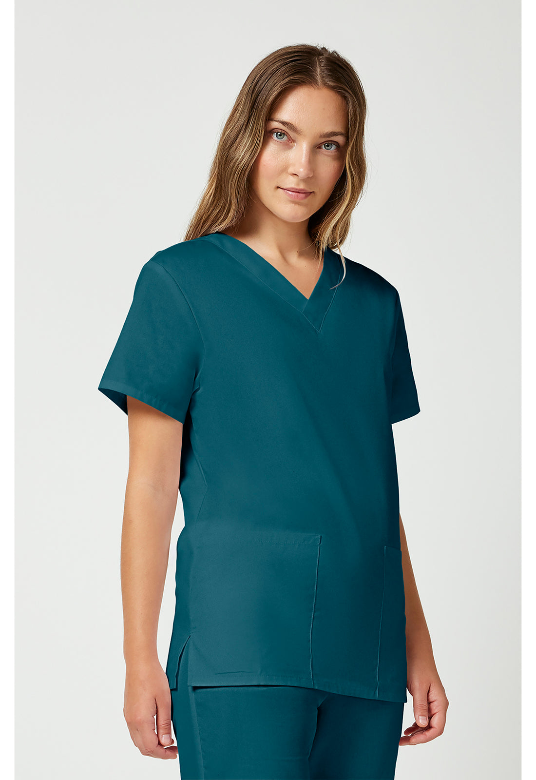 Unisex top en broek set met V-hals en trekkoordbroek WWE530C