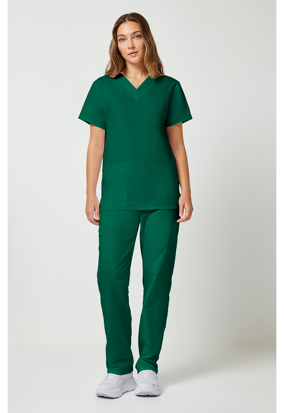 Unisex top en broek set met V-hals en trekkoordbroek WWE530C