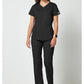 Top met V-hals met mesh details en 2-way stretch WWE601