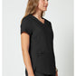 Top met V-hals met mesh details en 2-way stretch WWE601