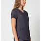 Top met V-hals met mesh details en 2-way stretch WWE601