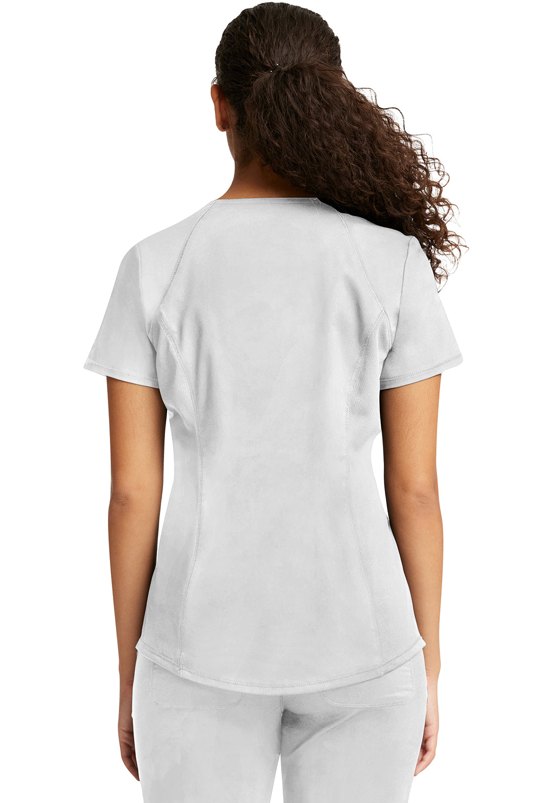 Top met V-hals met mesh details en 2-way stretch WWE601