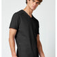 Heren T-shirt met V-hals met mesh details en veiligheidsritszak WWE603
