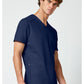 Heren T-shirt met V-hals met mesh details en veiligheidsritszak WWE603