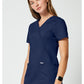 Cherokee Workwear Nep-wikkeltop dames met overslaglook en prinsessennaden WWE610