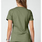 Cherokee Workwear Nep-wikkeltop dames met overslaglook en prinsessennaden WWE610