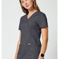 Cherokee Workwear Nep-wikkeltop dames met overslaglook en prinsessennaden WWE610