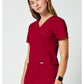 Cherokee Workwear Nep-wikkeltop dames met overslaglook en prinsessennaden WWE610