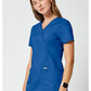 Cherokee Workwear Nep-wikkeltop dames met overslaglook en prinsessennaden WWE610