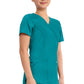Cherokee Workwear Nep-wikkeltop dames met overslaglook en prinsessennaden WWE610