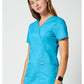 Cherokee Workwear Nep-wikkeltop dames met overslaglook en prinsessennaden WWE610