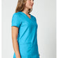 Cherokee Workwear Nep-wikkeltop dames met overslaglook en prinsessennaden WWE610
