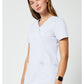 Cherokee Workwear Nep-wikkeltop dames met overslaglook en prinsessennaden WWE610