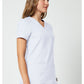 Cherokee Workwear Nep-wikkeltop dames met overslaglook en prinsessennaden WWE610