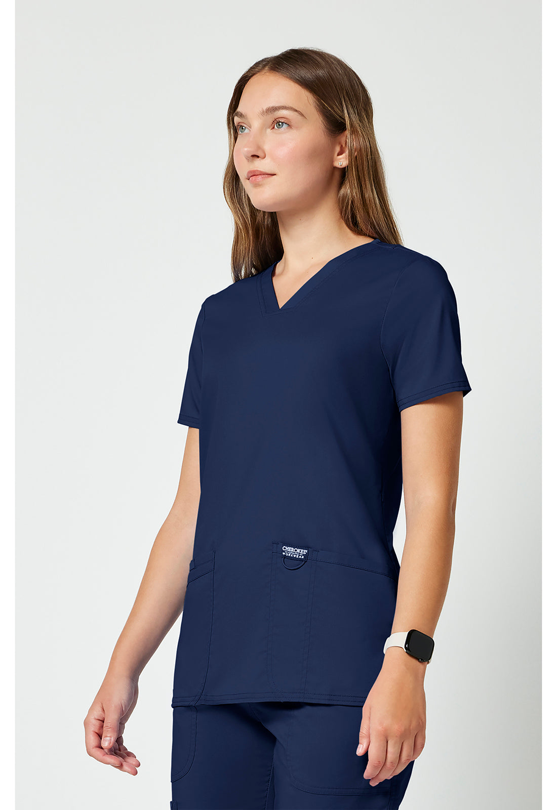 Cherokee Workwear Top met V-hals met prinsessennaden, instrumentlus en 2-way stretch WWE620