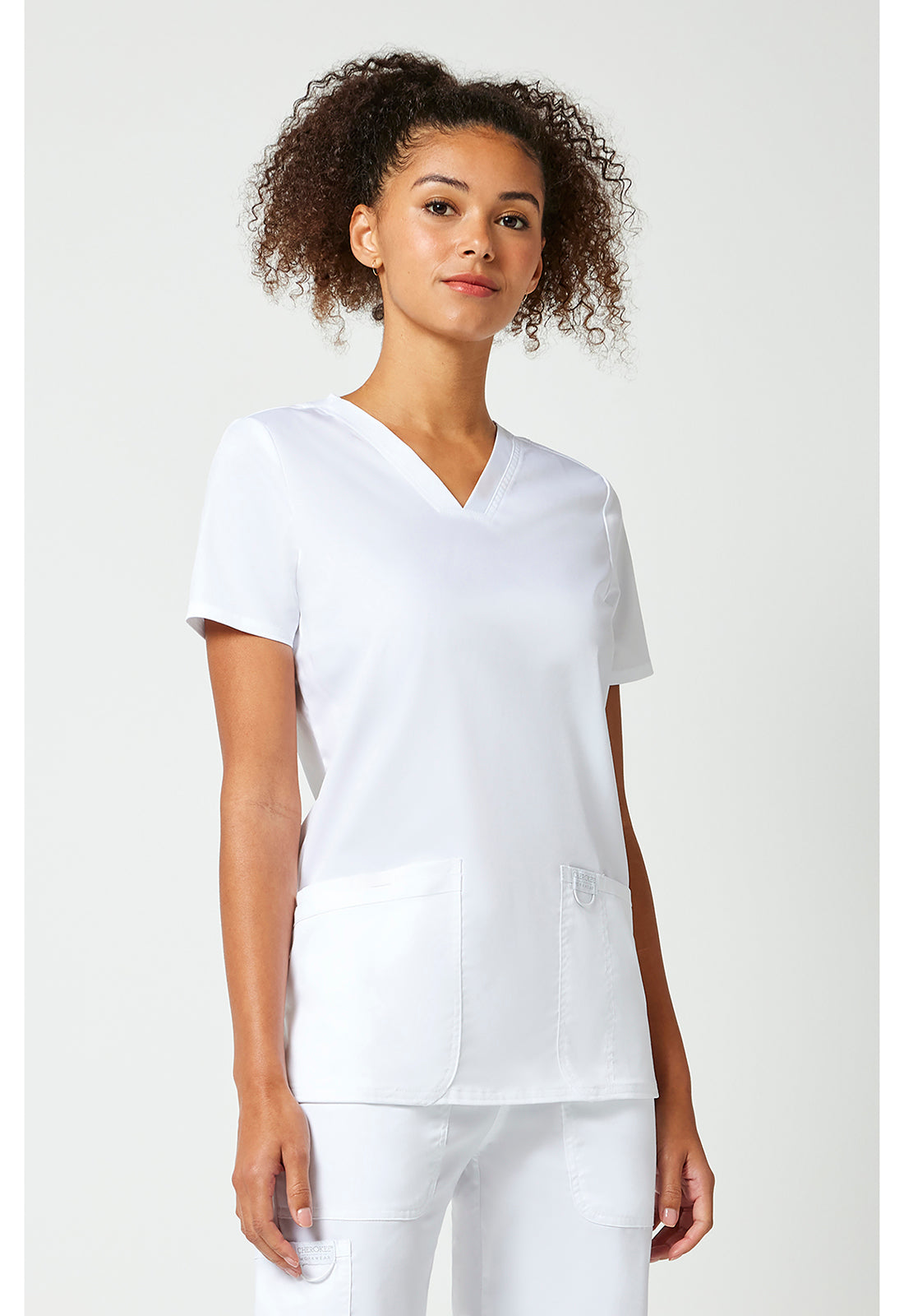 Cherokee Workwear Top met V-hals met prinsessennaden, instrumentlus en 2-way stretch WWE620