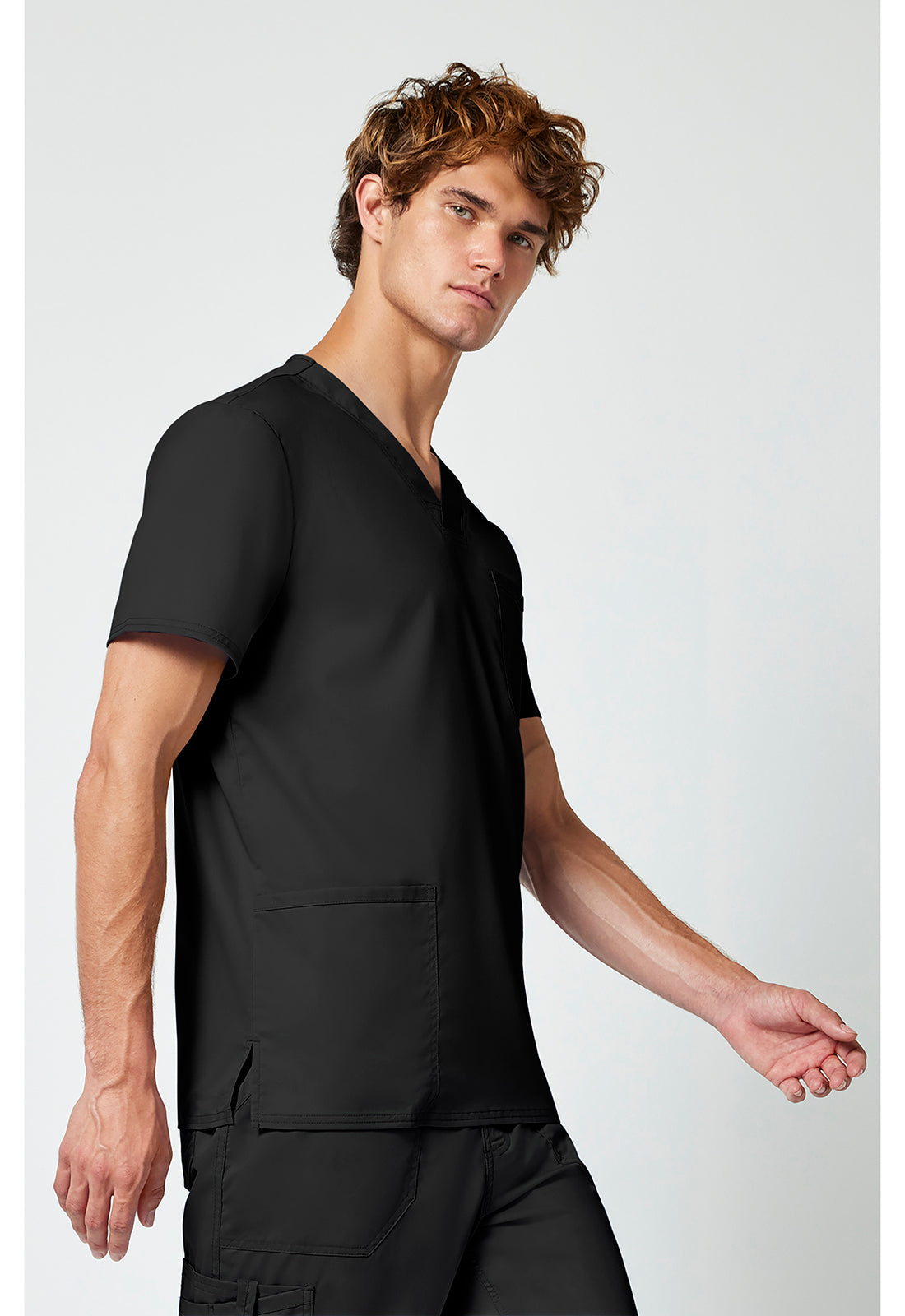 Cherokee Workwear Heren T-shirt met V-hals met moderne pasvorm en ID-lus WWE670