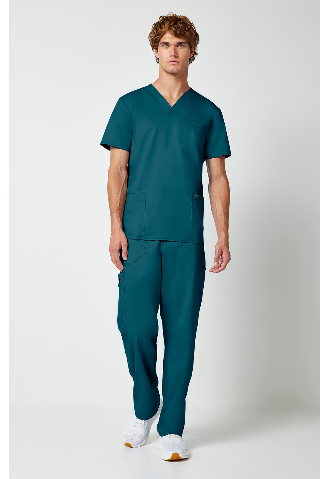 Cherokee Workwear Heren T-shirt met V-hals met moderne pasvorm en ID-lus WWE670